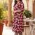Plus Size Maroon Printed A-Line Kurta Trousers Set