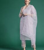 Women Floral Embroidered Regular Thread Work Kurta with Trousers & With Dupatta