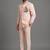 Cream art silk indo western set