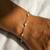 Elegant 925 Sterling Silver Bracelet with Blue Opal Stones and Delicate Gold-Plated Chain Design for Women