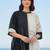 Women Colourblocked Regular Thread Work Kurta with Trousers