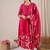 Floral Printed Pure Cotton A-Line Kurta With Trousers & Dupatta