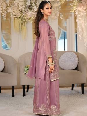 Women Ethnic Motifs Embroidered Regular Thread Work Kurta with Palazzos & With Dupatta 2