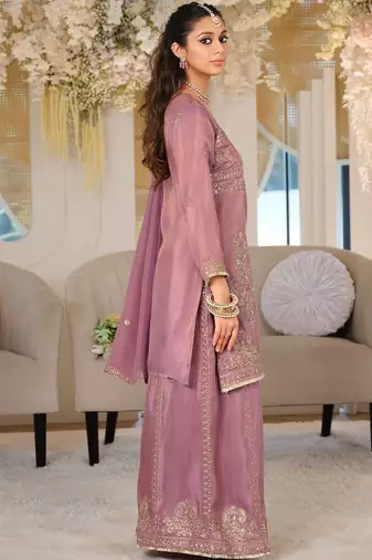 Women Ethnic Motifs Embroidered Regular Thread Work Kurta with Palazzos & With Dupatta