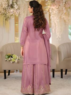 Women Ethnic Motifs Embroidered Regular Thread Work Kurta with Palazzos & With Dupatta 4