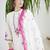 Floral Embroidered Thread Work Pure Cotton Kurta With Trousers & Dupatta