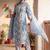 Women Floral Printed Regular Thread Work Pure Cotton Kurta with Trousers & With Dupatta