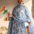 Women Floral Printed Regular Thread Work Pure Cotton Kurta with Trousers & With Dupatta