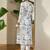 Women White Printed Regular V-Neck A-Line Pure Cotton Kurta Sets
