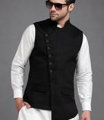 Black cotton kurta jacket
