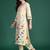 Floral Embroidered Pure Cotton Kurta with Trousers & Dupatta