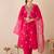 Embroidered Gotta Patti Work V Neck Kurta With Trousers & Dupatta