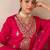 Embroidered Gotta Patti Work V Neck Kurta With Trousers & Dupatta