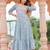 Reyon blue anarkali gawn