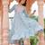 Reyon blue anarkali gawn
