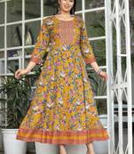 Reyon mustrad anarkali gown