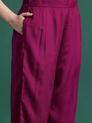 Embroidered Mirror Work Kurta With Trousers & Dupatta 3
