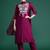 Embroidered Mirror Work Kurta With Trousers & Dupatta