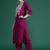 Embroidered Mirror Work Kurta With Trousers & Dupatta
