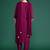 Embroidered Mirror Work Kurta With Trousers & Dupatta