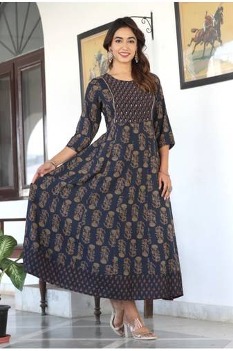 Reyon anarkali gown
