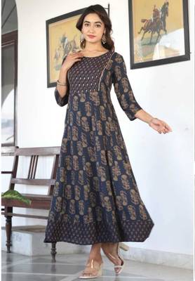 Reyon anarkali gown 2