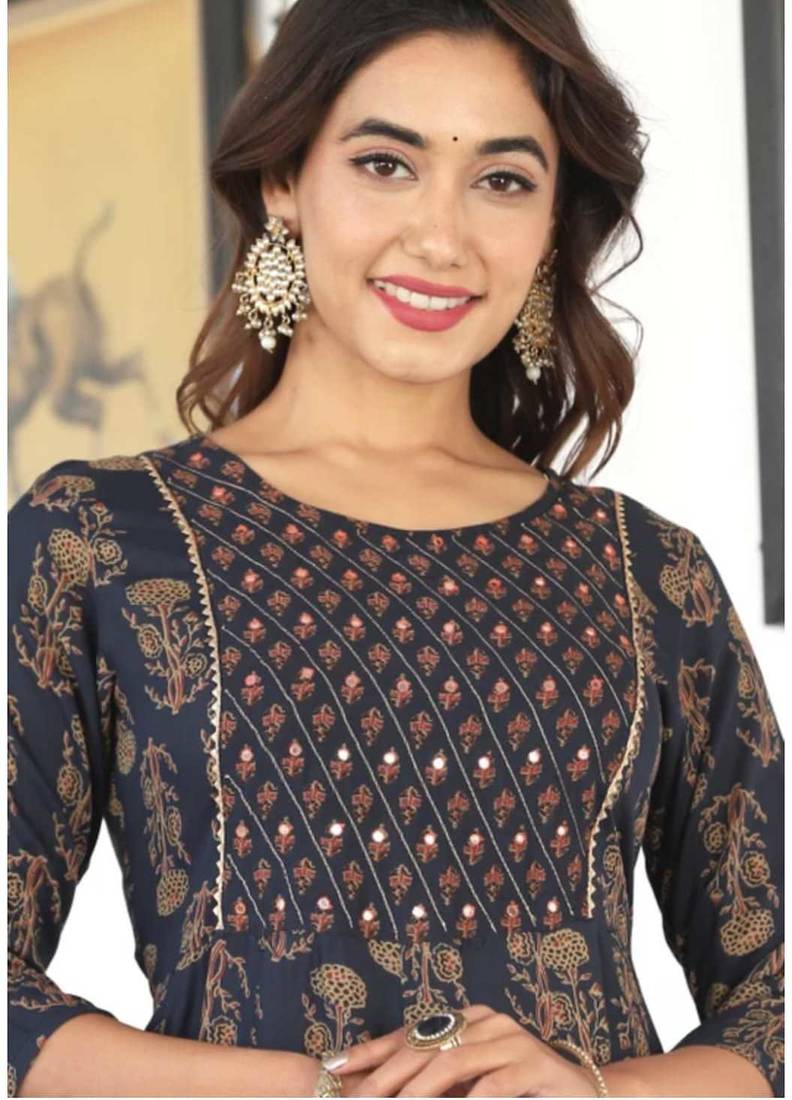 Reyon anarkali gown