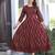 Reyon maroon anarkali gown