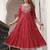 Reyon red anarkali gown