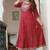 Reyon red anarkali gown
