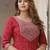 Reyon red anarkali gown