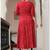 Reyon red anarkali gown