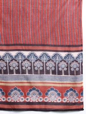Women Striped Regular Mirror Work Pure Cotton Kurta with Trousers & With Dupatta 4