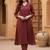Women Printed Pleated Pure Cotton Kurta with Trousers