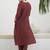 Women Printed Pleated Pure Cotton Kurta with Trousers