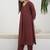 Women Printed Pleated Pure Cotton Kurta with Trousers
