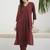 Women Printed Pleated Pure Cotton Kurta with Trousers
