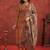 Motifs Printed Chanderi Cotton Round Neck Straight Kurta With Trousers & Dupatta