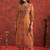 Motifs Printed Chanderi Cotton Round Neck Straight Kurta With Trousers & Dupatta