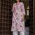 Floral Printed Square Neck Pure Cotton Straight Kurta With Trousers & Dupatta