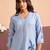 Women Floral Printed Regular Patchwork Linen Kurta with Trousers & With Dupatta
