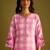 Floral Printed Sweetheart Neck Stone Work Linen Kurta With Trouser & Dupattta