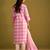 Floral Printed Sweetheart Neck Stone Work Linen Kurta With Trouser & Dupattta