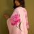 Floral Printed Sweetheart Neck Stone Work Linen Kurta With Trouser & Dupattta