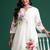 Plus Size Floral Print Beads & Stones Kurta with Trousers & Dupatta