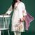 Plus Size Floral Print Beads & Stones Kurta with Trousers & Dupatta