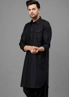Black cotton pathani 3