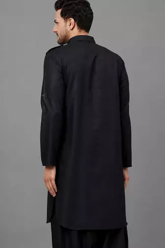 Black cotton pathani