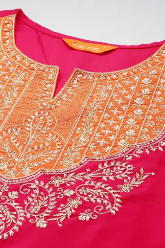 Ethnic Motifs Embroidered Regular Kurta with Trousers