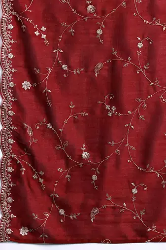 Ethnic Motifs Embroidered Sequinned Kurta with Trousers & Dupatta